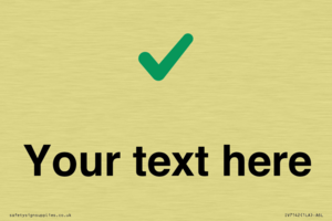 Custom plain background, green tick sign